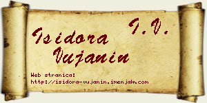 Isidora Vujanin vizit kartica